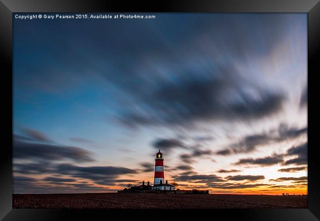  Happisburgh lighthouse ( no.2 )  Framed Print by Gary Pearson