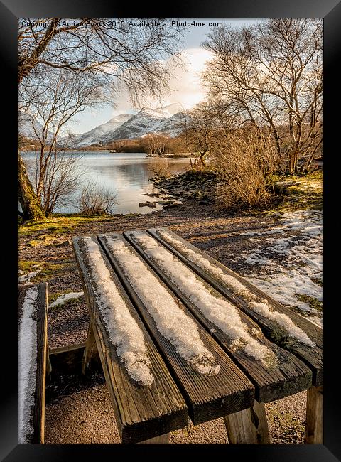Snowdon And Padarn Lake Llanberis Framed Print by Adrian Evans