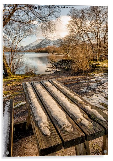 Snowdon And Padarn Lake Llanberis Acrylic by Adrian Evans