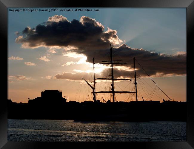  A Weymouth Harbour Sunset Framed Print by Stephen Cocking