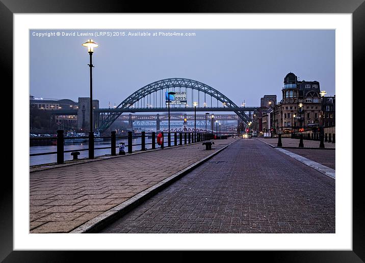 Tyne Bridge - Rugby World Cup 2015 Framed Mounted Print by David Lewins (LRPS)
