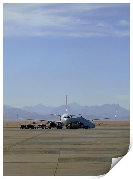 aeroplane at airport 01 Print by Antony McAulay