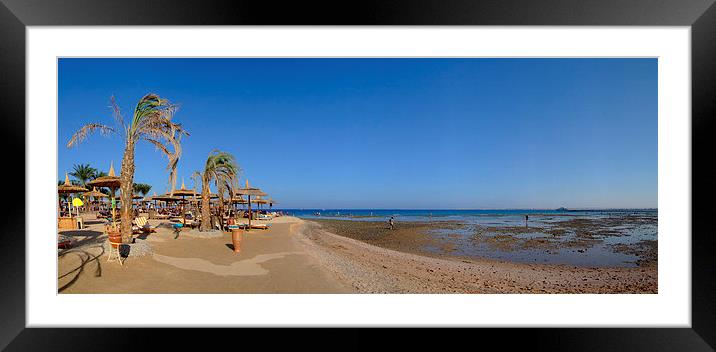 beach panorama Framed Mounted Print by Antony McAulay