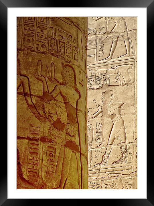 karnak temple detail Framed Mounted Print by Antony McAulay