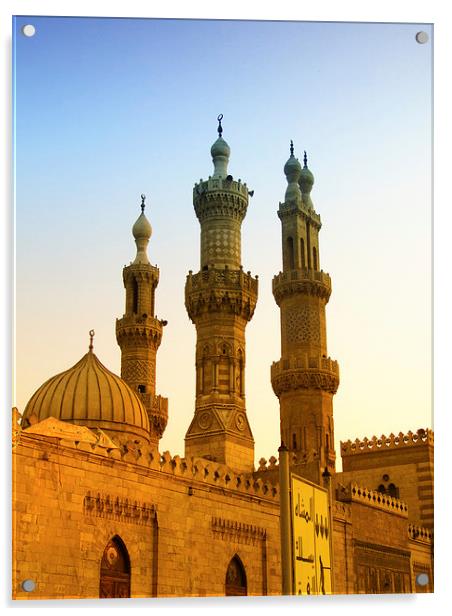 Local Cairo Mosque 05 Acrylic by Antony McAulay