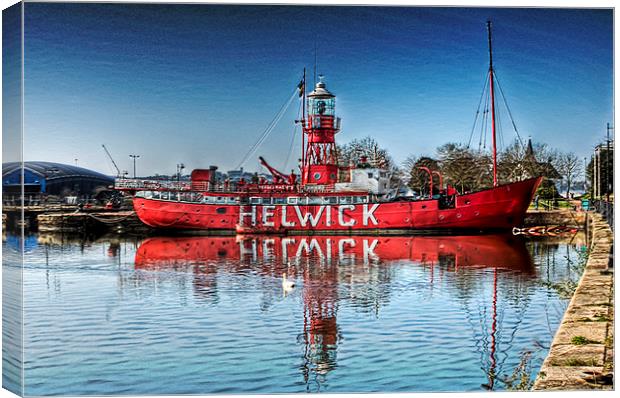 Helwick Lightship Cardiff Bay Canvas Print by Steve Purnell
