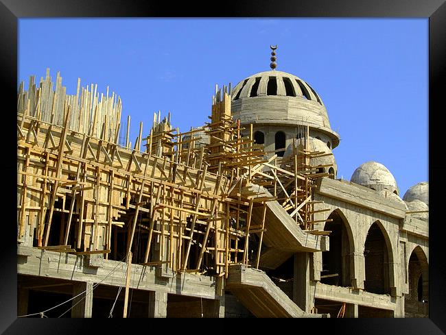 Mosque under construction 05 Framed Print by Antony McAulay