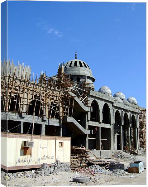 Mosque under construction 04 Canvas Print by Antony McAulay