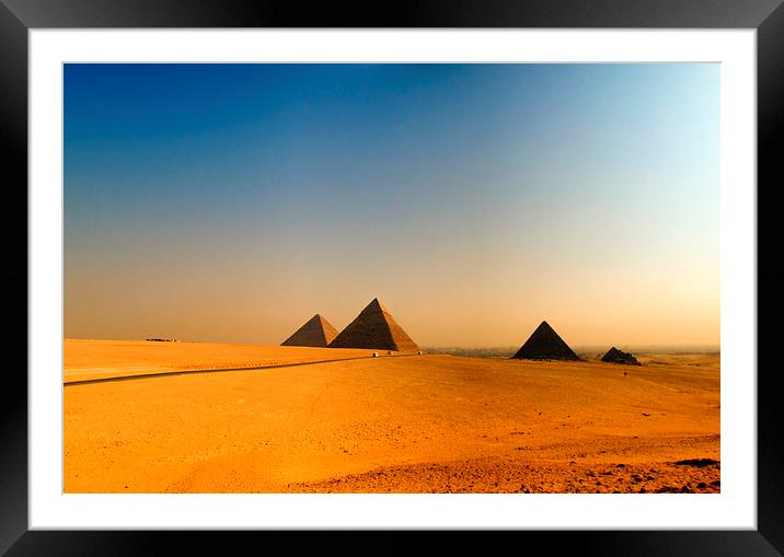 pyramids of giza 08 Framed Mounted Print by Antony McAulay