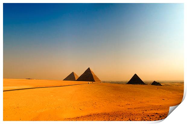 pyramids of giza 08 Print by Antony McAulay