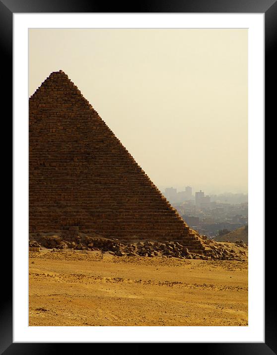 pyramids of giza 13 Framed Mounted Print by Antony McAulay