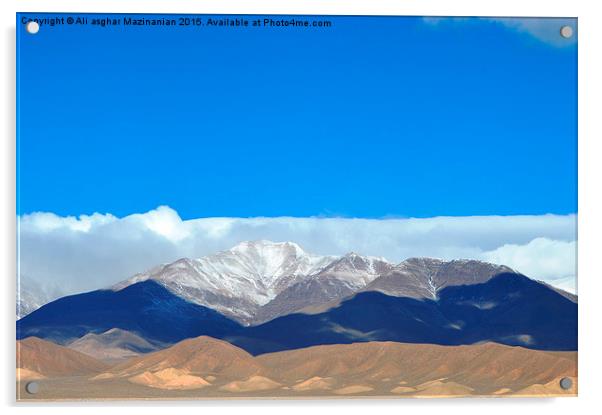  The shadow of clouds in mountain, Acrylic by Ali asghar Mazinanian