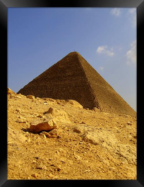 pyramids of giza 22 Framed Print by Antony McAulay
