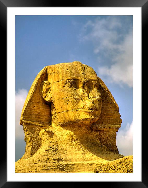Sphinx head HDR Framed Mounted Print by Antony McAulay