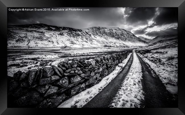 Nant Ffrancon Pass Snowdonia Wales Framed Print by Adrian Evans
