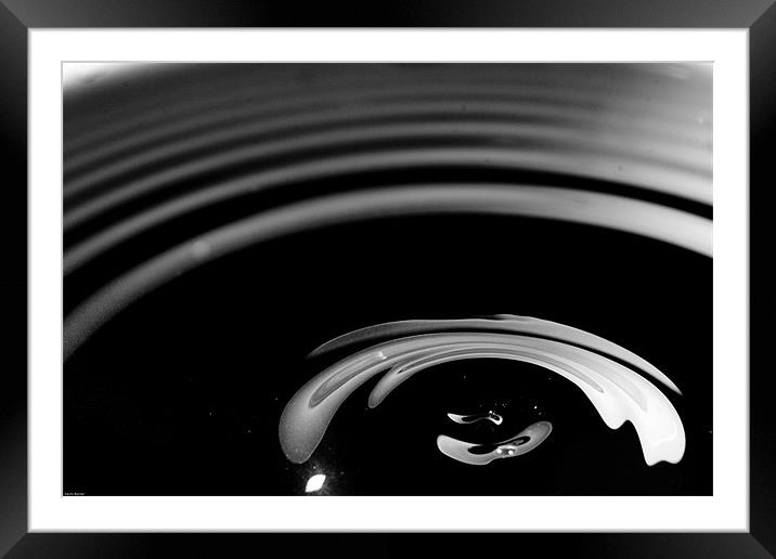 Coffee ripple Framed Mounted Print by Kevin Baxter