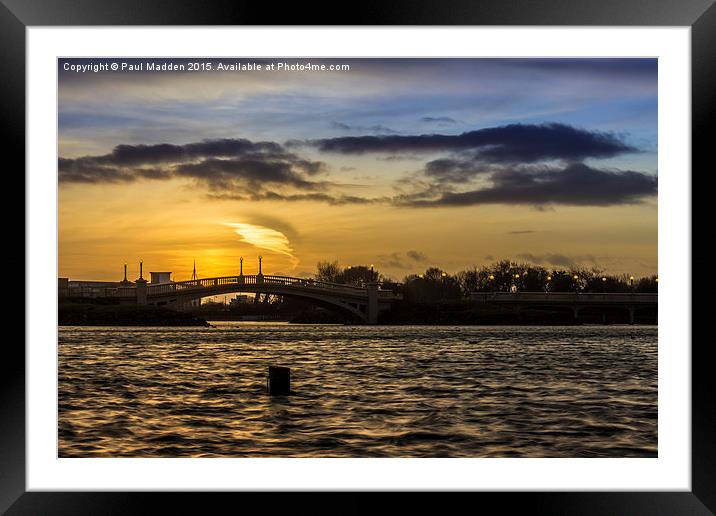 Southport at sunset Framed Mounted Print by Paul Madden