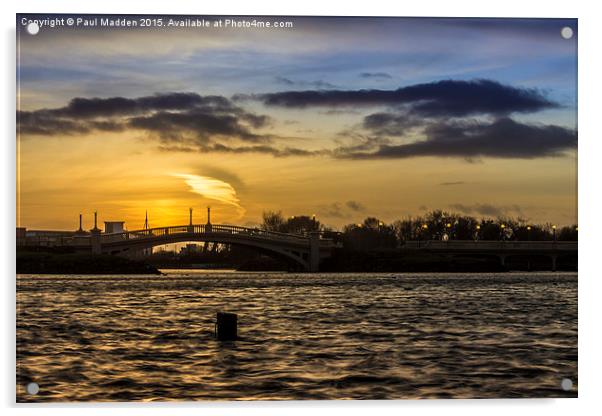 Southport at sunset Acrylic by Paul Madden