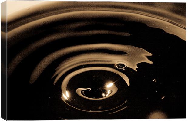 Caffeine ripple Canvas Print by Kevin Baxter