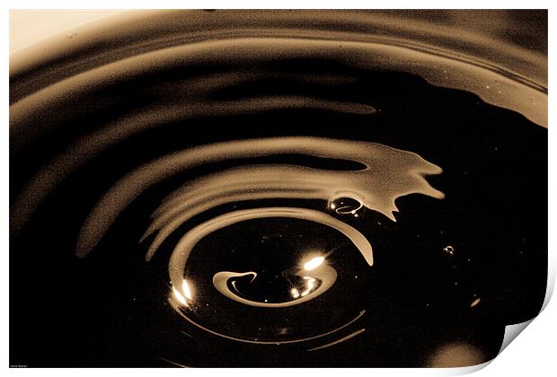 Caffeine ripple Print by Kevin Baxter