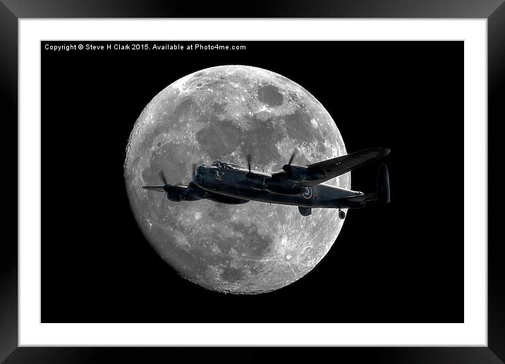  Bomber's Moon Framed Mounted Print by Steve H Clark