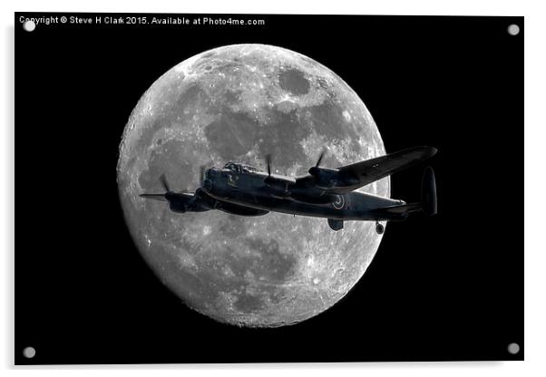  Bomber's Moon Acrylic by Steve H Clark