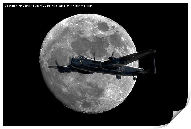  Bomber's Moon Print by Steve H Clark