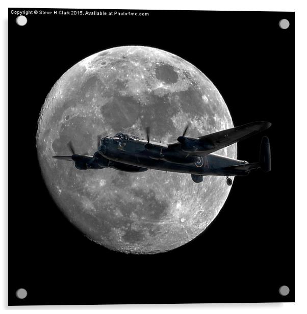 Bomber's Moon (Square Version) Acrylic by Steve H Clark