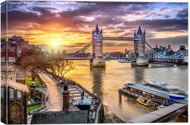  Dawn Over Tower Bridge Canvas Print by K7 Photography