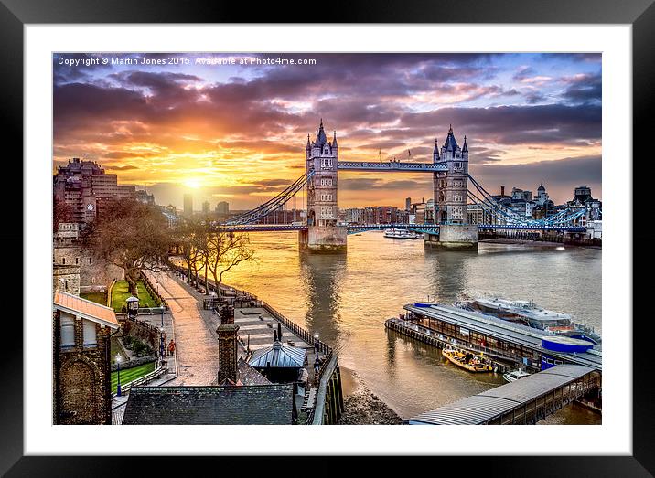  Dawn Over Tower Bridge Framed Mounted Print by K7 Photography