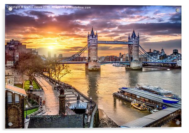  Dawn Over Tower Bridge Acrylic by K7 Photography