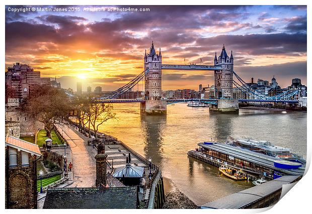 Dawn Over Tower Bridge Print by K7 Photography