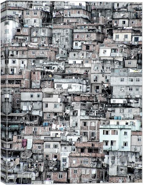 The Towering Favela Canvas Print by Eamon Fitzpatrick