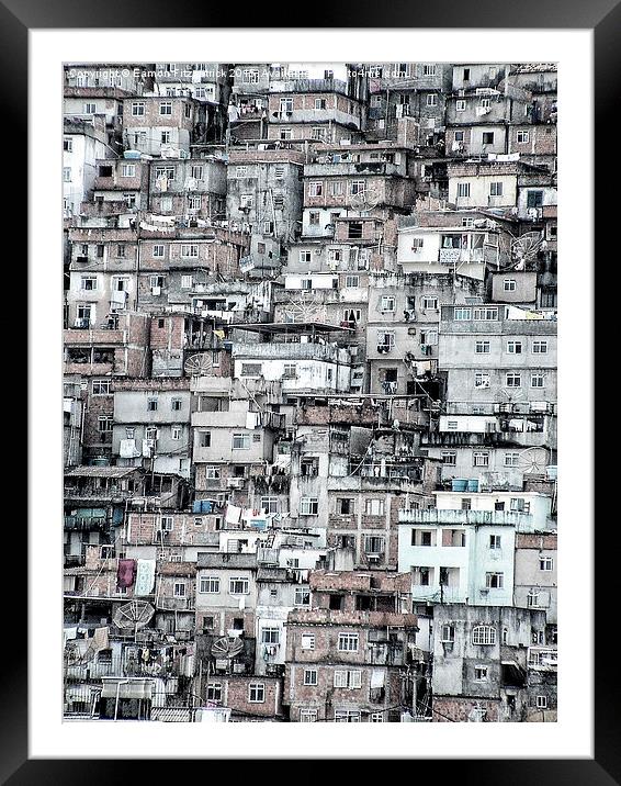 The Towering Favela Framed Mounted Print by Eamon Fitzpatrick