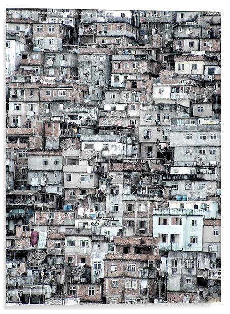 The Towering Favela Acrylic by Eamon Fitzpatrick