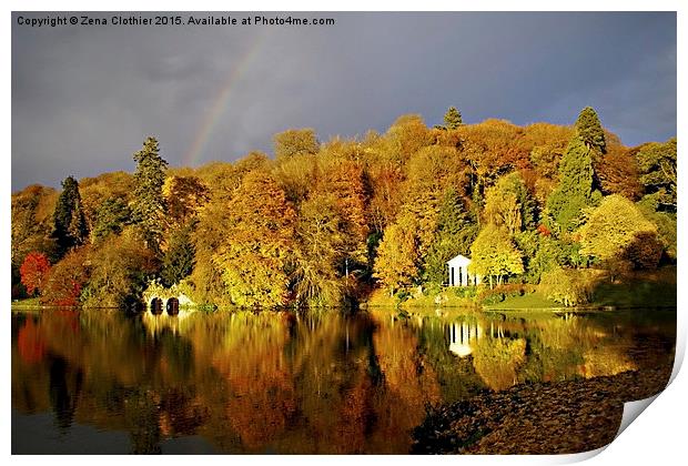 Stormy Stourhead Print by Zena Clothier