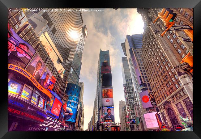  Time Square Framed Print by Eamon Fitzpatrick