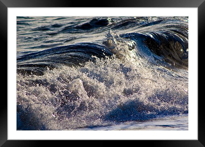 Wave Framed Mounted Print by Kevin Baxter