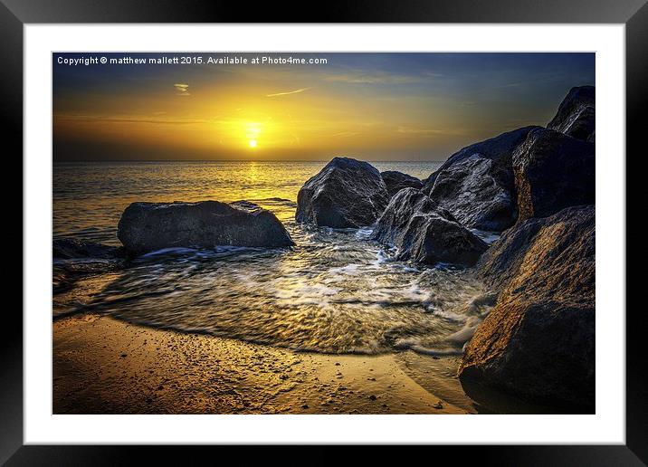  Holland On Sea at Sunrise Framed Mounted Print by matthew  mallett
