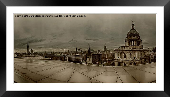  London panoramic  Framed Mounted Print by Sara Messenger