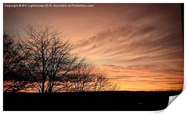  The Mellow Sunset Print by Bill Lighterness