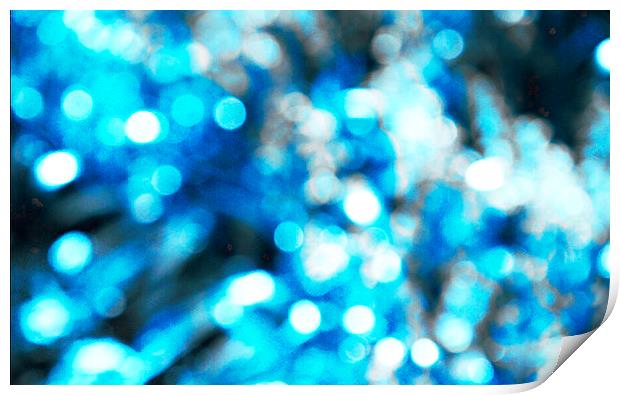  Blue Bokeh Print by Andrew David Photography 