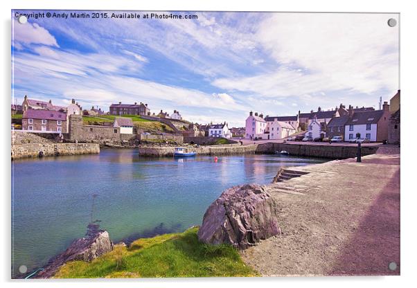 Peaceful Portsoy Acrylic by Andy Martin