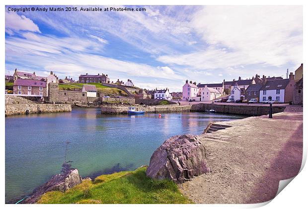 Peaceful Portsoy Print by Andy Martin