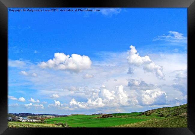 Panorama of Scottish countryside Framed Print by Malgorzata Larys