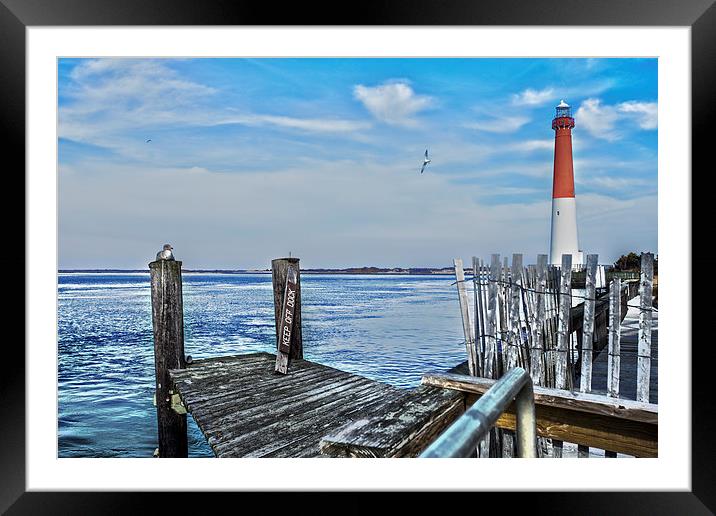  Barnegat Lighthouse Framed Mounted Print by Tom and Dawn Gari