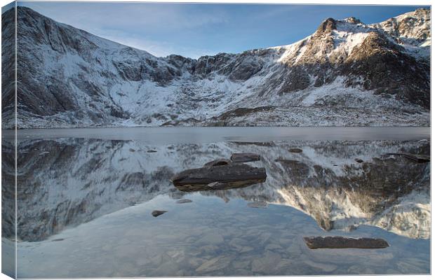  Cwm Idwal reflection Canvas Print by Rory Trappe