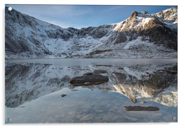  Cwm Idwal reflection Acrylic by Rory Trappe