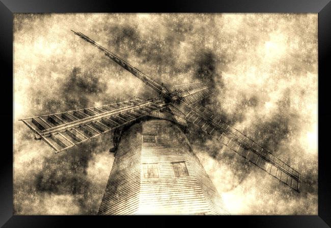 Upminster Windmill Essex Vintage Framed Print by David Pyatt