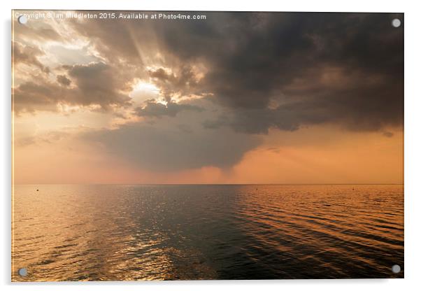 Sundown over Trieste Bay Acrylic by Ian Middleton